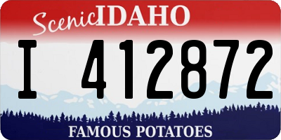 ID license plate I412872