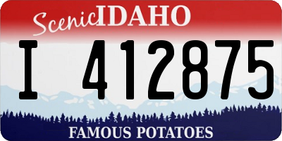 ID license plate I412875