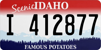 ID license plate I412877