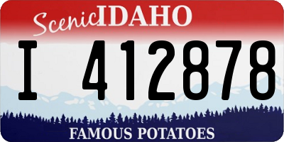 ID license plate I412878