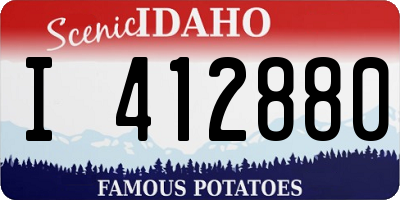 ID license plate I412880