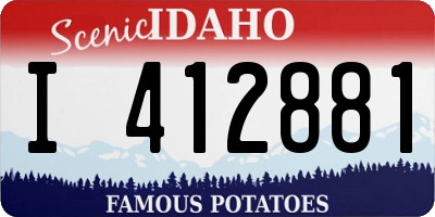 ID license plate I412881