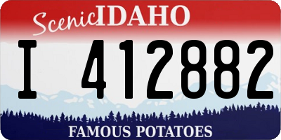 ID license plate I412882