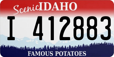 ID license plate I412883
