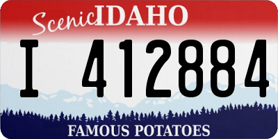 ID license plate I412884