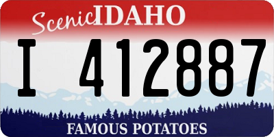 ID license plate I412887