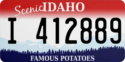 ID license plate I412889