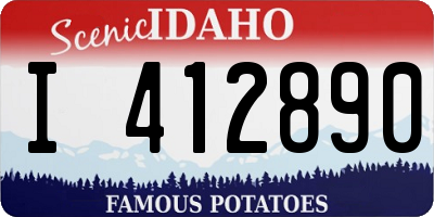 ID license plate I412890