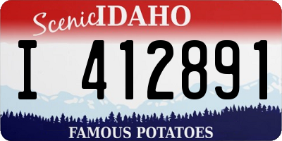 ID license plate I412891