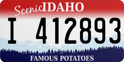 ID license plate I412893