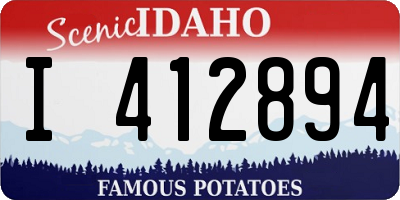ID license plate I412894