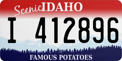 ID license plate I412896