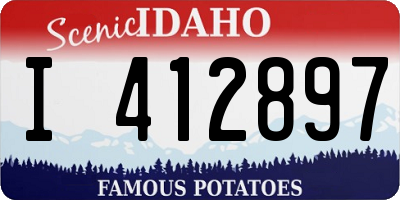 ID license plate I412897