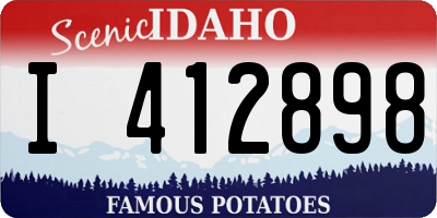 ID license plate I412898