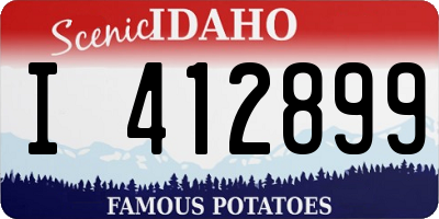 ID license plate I412899