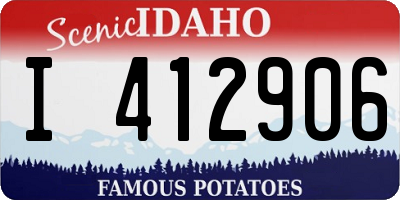 ID license plate I412906