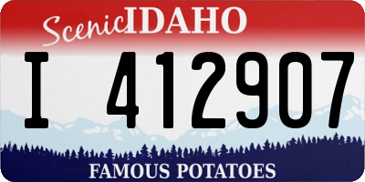 ID license plate I412907
