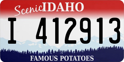ID license plate I412913