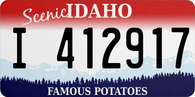 ID license plate I412917