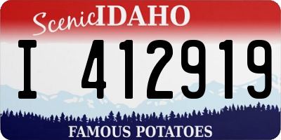 ID license plate I412919
