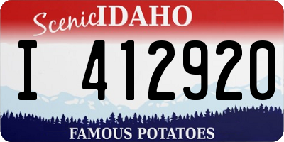 ID license plate I412920