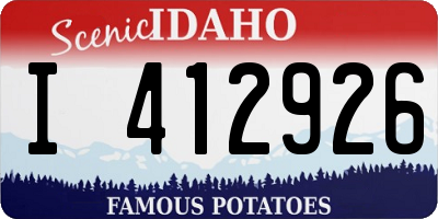 ID license plate I412926