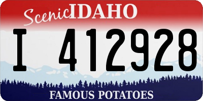 ID license plate I412928