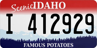ID license plate I412929