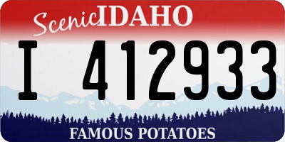 ID license plate I412933