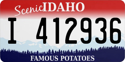 ID license plate I412936