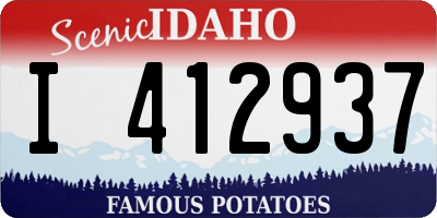 ID license plate I412937