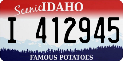 ID license plate I412945