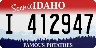 ID license plate I412947