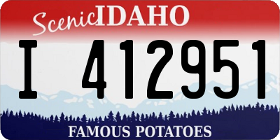 ID license plate I412951
