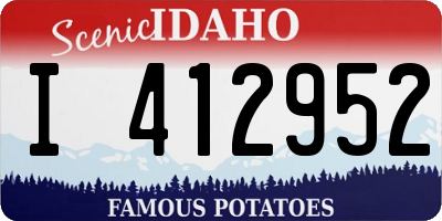 ID license plate I412952