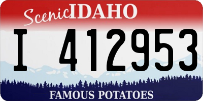 ID license plate I412953