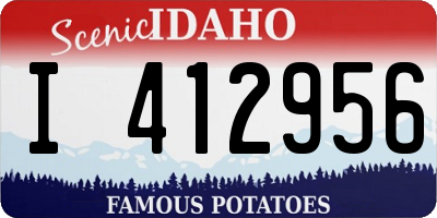 ID license plate I412956