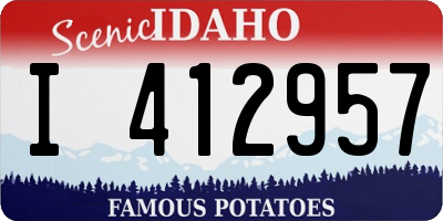 ID license plate I412957