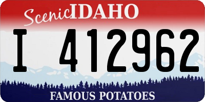 ID license plate I412962