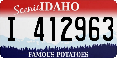 ID license plate I412963