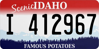 ID license plate I412967