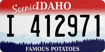 ID license plate I412971