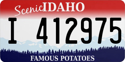 ID license plate I412975