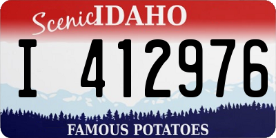 ID license plate I412976