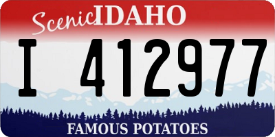 ID license plate I412977
