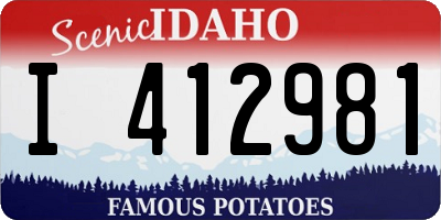 ID license plate I412981
