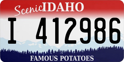 ID license plate I412986