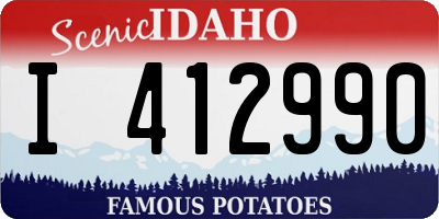 ID license plate I412990