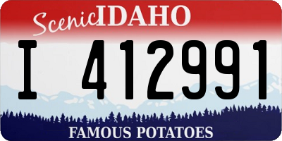 ID license plate I412991