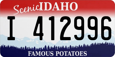 ID license plate I412996